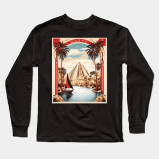 The Nile River Egypt Vintage Poster Tourism Long Sleeve T-Shirt